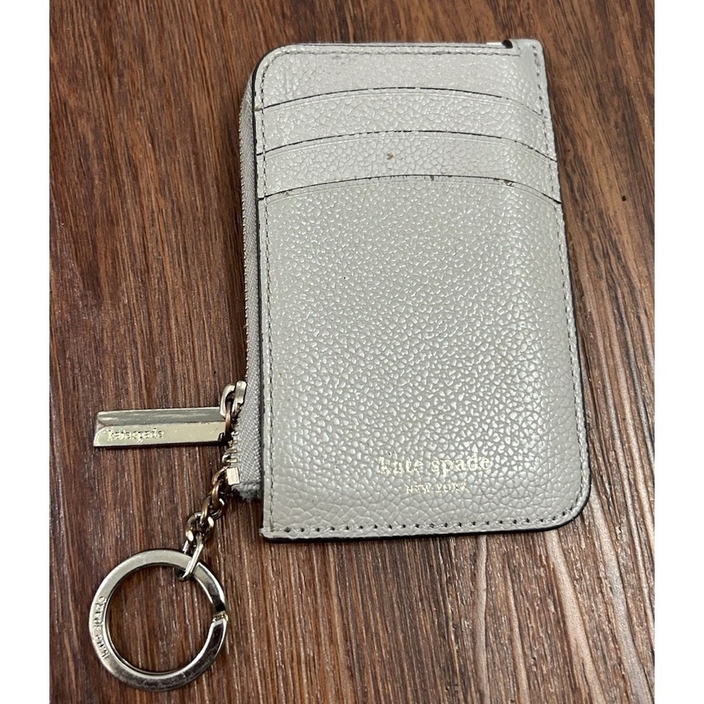 Kate Spade Slim Credit Card Holder - Leather - Stone Path (Gray)